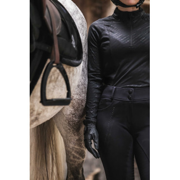 Haut technique femme Baselayer Sabine JTM EQUITHEME Noir
