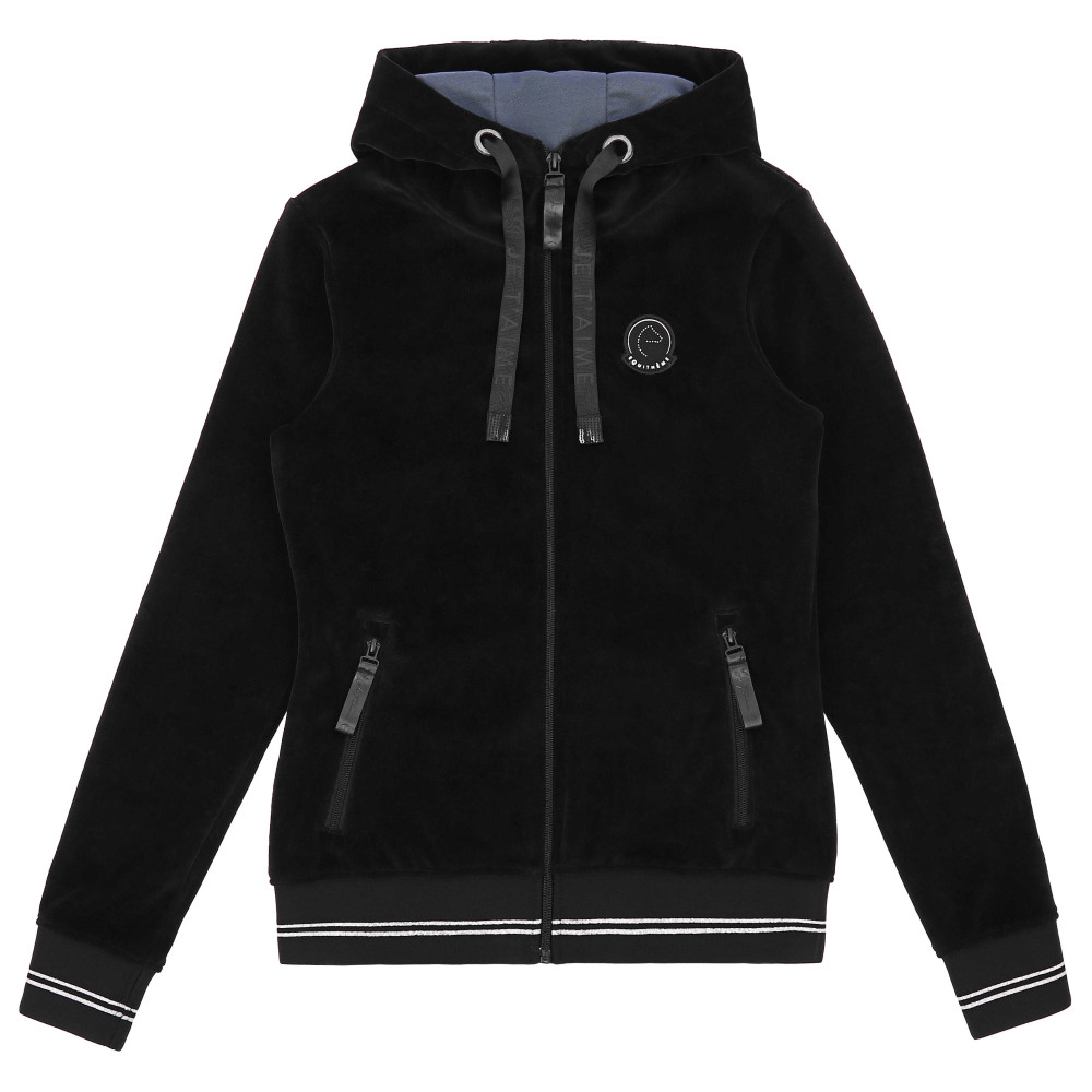 Sweat zippé à capuche femme Coline Velvet JTM EQUITHEME • Sud Equi'Passion