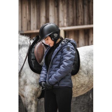 Veste matelassée femme Nelly JTM EQUITHEME Bleu Gris