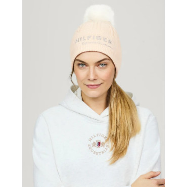 Bonnet à pompon Perry TOMMY HILFIGER Taupe
