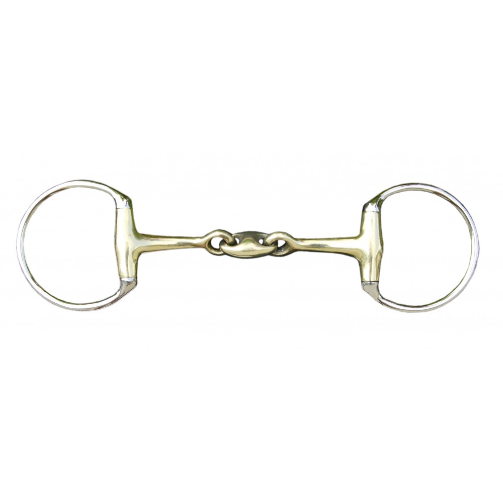 Mors Olive Double Brisure 18mm en Maillechort HKM • Sud Equi'Passion