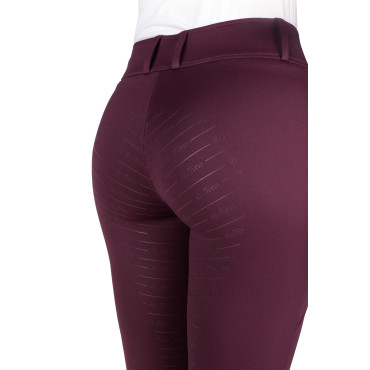 Pantalon femme Elsa Full grip JTM EQUITHEME Prune