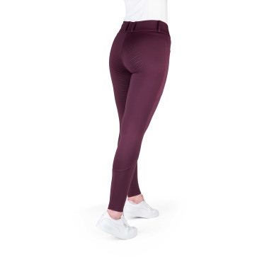 Pantalon femme Elsa Full grip JTM EQUITHEME Prune