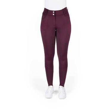 Pantalon femme Elsa Full grip JTM EQUITHEME Prune