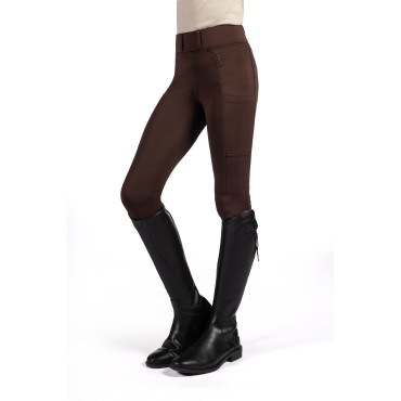 Legging junior Lana II Style full grip HKM Marron Foncé