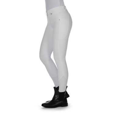 Pantalon de concours femme Livigno grip genoux LAURIA GARRELLI Blanc