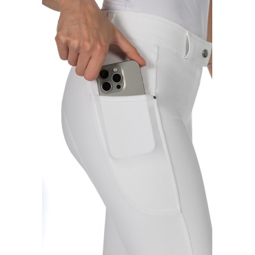 Pantalon de concours femme Livigno grip genoux LAURIA GARRELLI Blanc