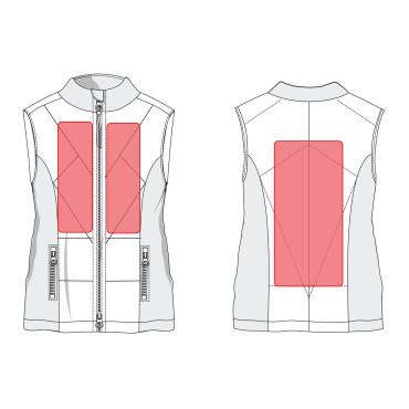 Gilet chauffant femme Slimline Style HKM Noir