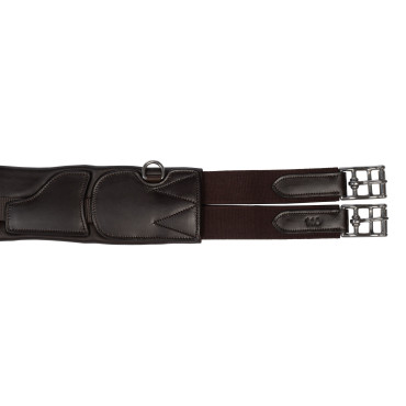 Sangle anatomique cuir Premium HKM Brun