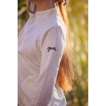 Pull femme 1/2 zip Violette PENELOPE LEPREVOST Ecru