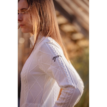 Pull femme 1/2 zip Violette PENELOPE LEPREVOST Ecru