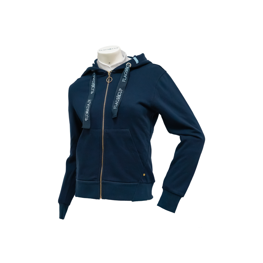 Sweat zippé à capuche femme Vista FLAGS&CUP • Sud Equi'Passion
