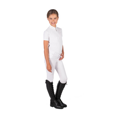 Polo de concours MC junior Amy Kids HKM Blanc