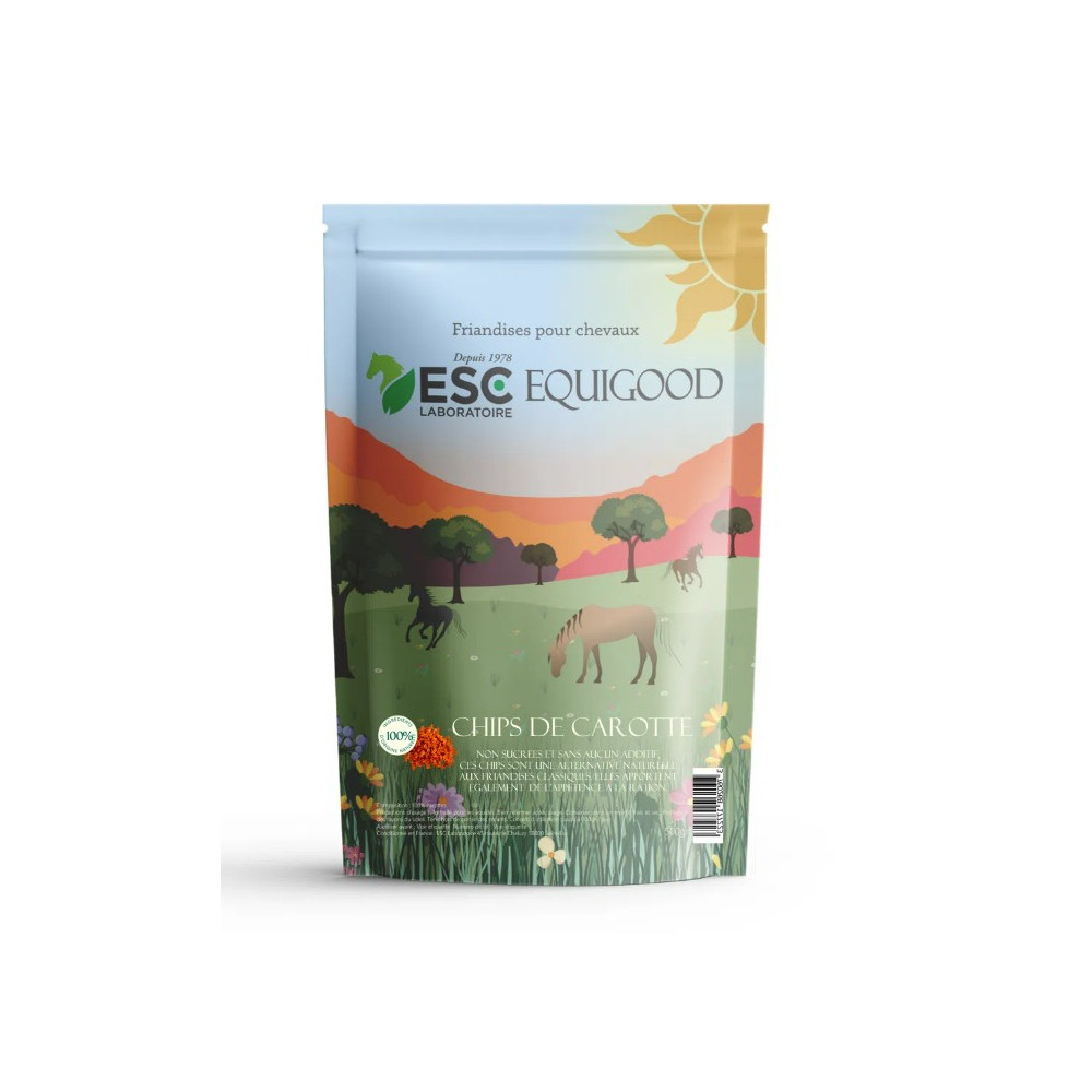 Chips de carottes sans sucre et naturel ESC LABORATOIRE • Sud Equi'Passion