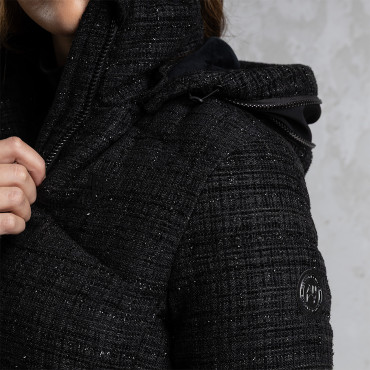 Veste Tweed matelassée femme ANKY Noir