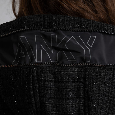 Veste Tweed matelassée femme ANKY Noir