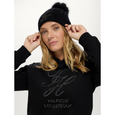 Sweat à capuche femme Estelle Rhinestone TOMMY HILFIGER Noir