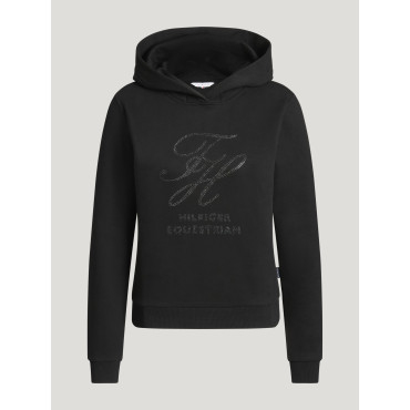 Sweat à capuche femme Estelle Rhinestone TOMMY HILFIGER Noir