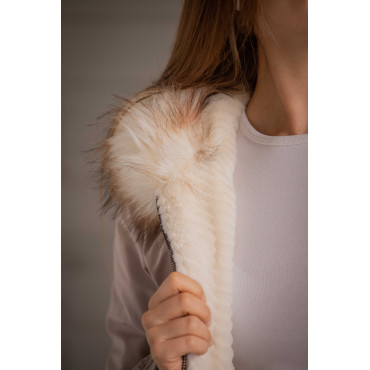 Blouson femme Lyon réversible PENELOPE LEPREVOST Taupe/Ecru