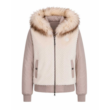 Blouson femme Lyon réversible PENELOPE LEPREVOST Taupe/Ecru