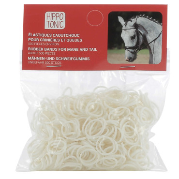 Elastiques à natter sachet x500 HIPPOTONIC Blanc • Sud Equi'Passion