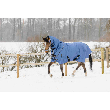 Couverture imperméable Tyrex Aisance 1200D 50g EQUITHEME Bleu Cobalt