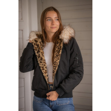 Blouson femme LeoLyon réversible PENELOPE LEPREVOST Noir • Sud Equi'Passion