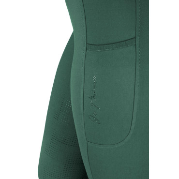 Legging femme Flora full grip JTM EQUITHEME Vert Canard
