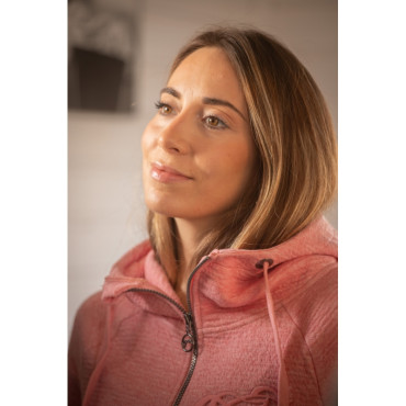 Sweat zippée femme Meiwen PENELOPE LEPREVOST Rose