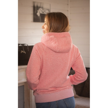 Sweat zippée femme Meiwen PENELOPE LEPREVOST Rose