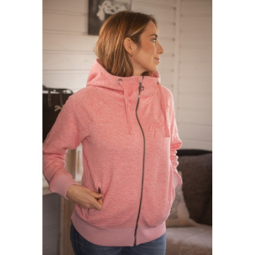 Sweat zippée femme Meiwen PENELOPE LEPREVOST Rose