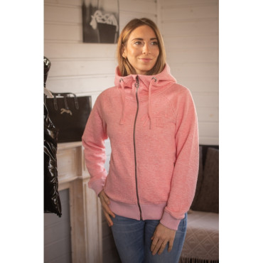 Sweat zippée femme Meiwen PENELOPE LEPREVOST Rose • Sud Equi'Passion