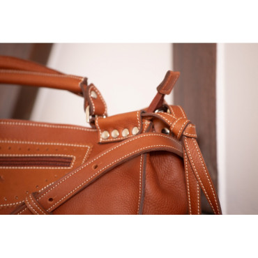 Sac à main cuir Chokly PENELOPE LEPREVOST Cognac