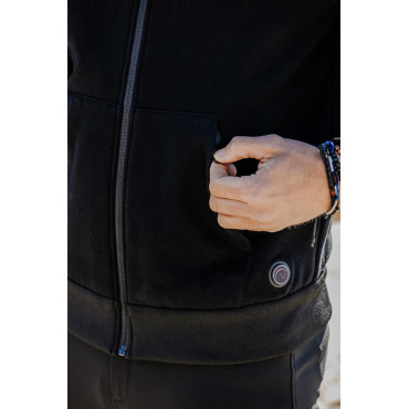 Sweat unisexe chauffant Olwen EQUITHEME HEATED Noir