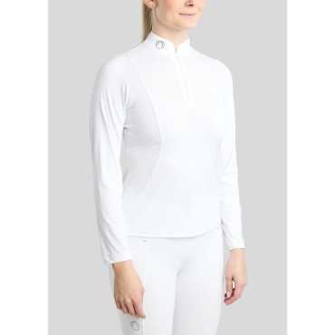 Polo de concours ML femme Zida MONTAR Blanc • Sud Equi'Passion