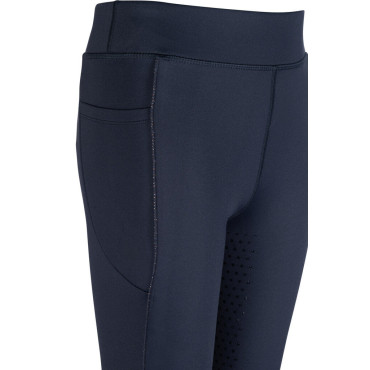 Legging hiver junior Alice full grip HKM Bleu Foncé