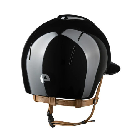 Casque Smart Nova Metal Polish visière Polo Noir Jugulaire Beige KEP • Sud Equi'Passion
