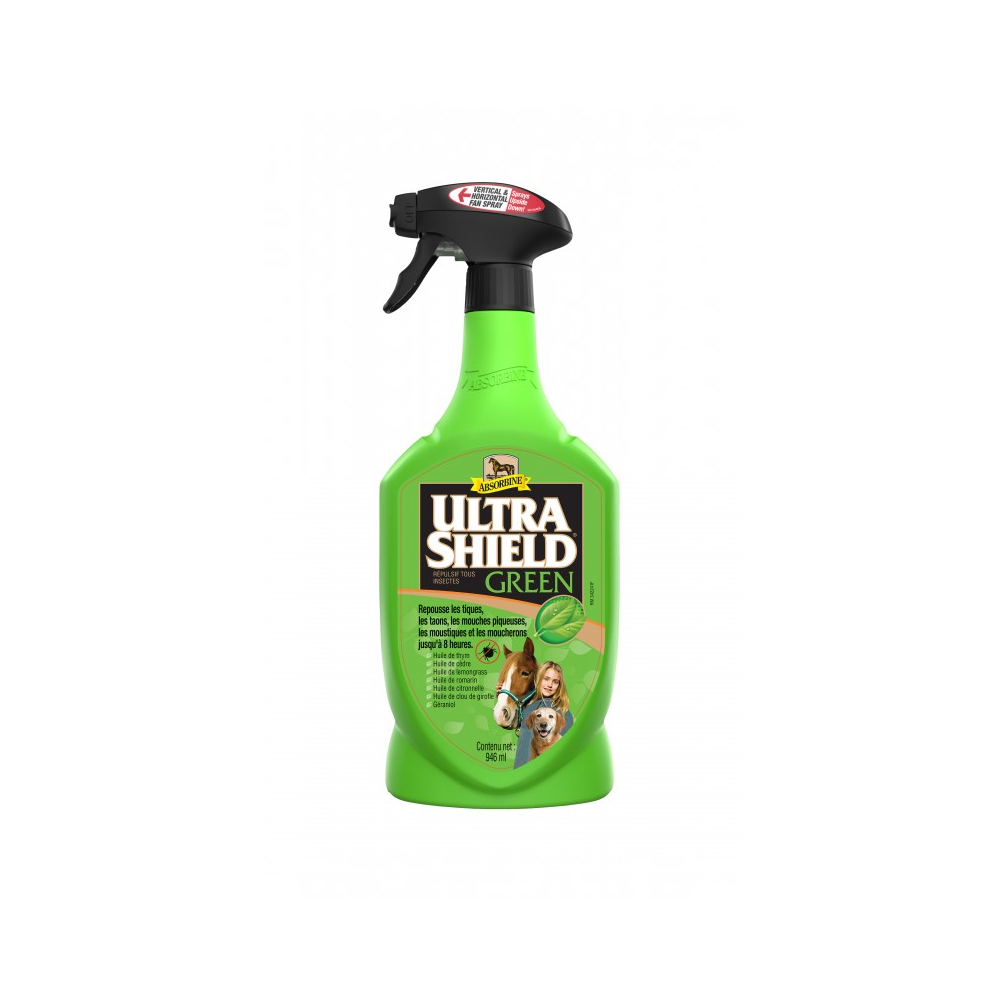 Anti-mouches Ultrashield Green ABSORBINE • Sud Equi'Passion